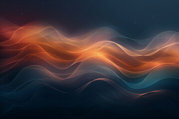 Obraz premium A wave of light blue and orange colors