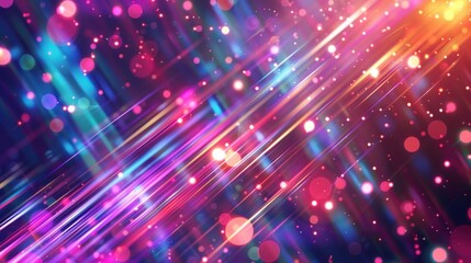 Abstract Background with Colorful Lights and Bokeh
