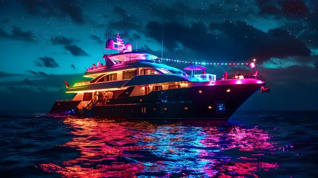 A yacht during a party on the water img