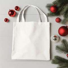Empty tote bag mockup