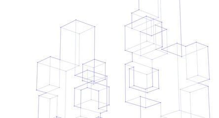 abstract modular architecture 3d rendering	
