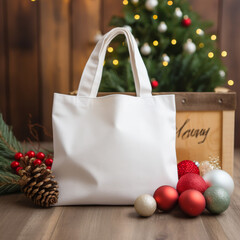 Empty tote bag mockup