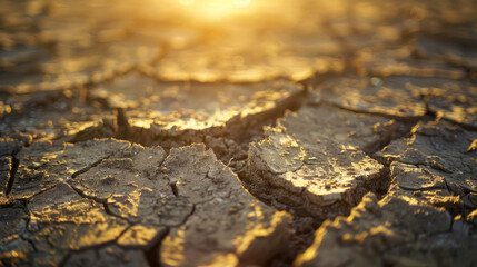 Simple image of a cracked earth texture on a plain background, illustrating drought and land degradation