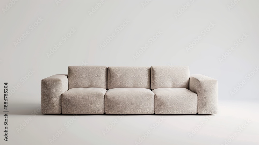 Poster a white couch with a leopard print pattern
