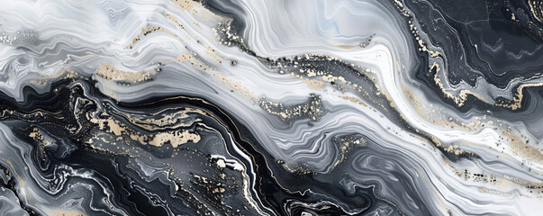 Obraz premium A sophisticated marble texture background with shades of gray, white, and black. The subtle color variations and intricate veining give the design a classic and timeless feel.