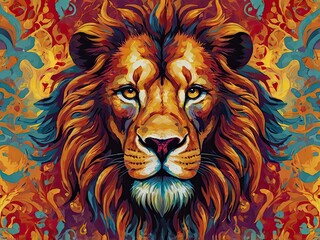 Obraz premium Lion tiger dragon head wallpaper leopard fiction