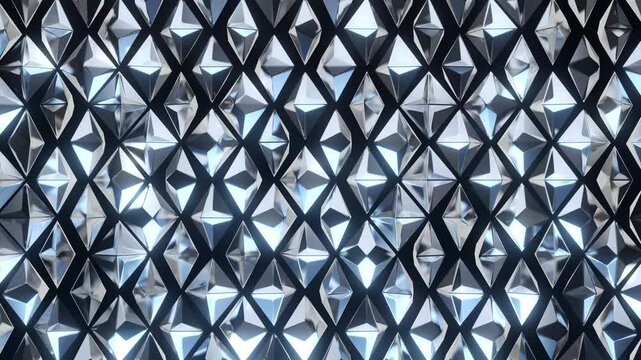 Reflective silver diamond pattern creating a sleek and modern design perfect for contemporary projects, backgrounds, and artistic decorations