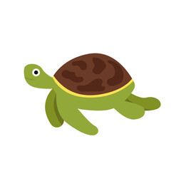 Turtle Animal Sea. Vector Illustration