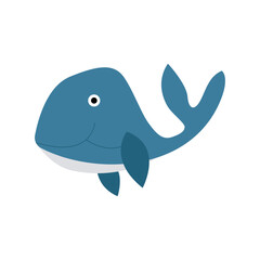 whale Animal Sea. Vector Illustration