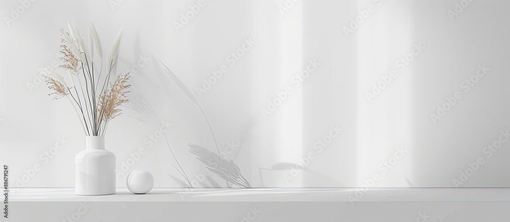 Aufkleber minimal style white corporate identity with copy space image.