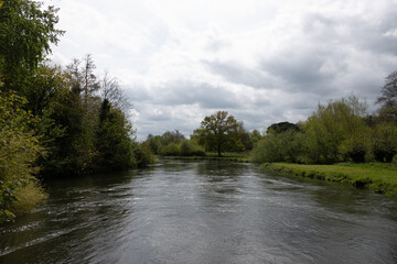 view of The River Test Hampshire England one of Hampshire's finest chalk streams
