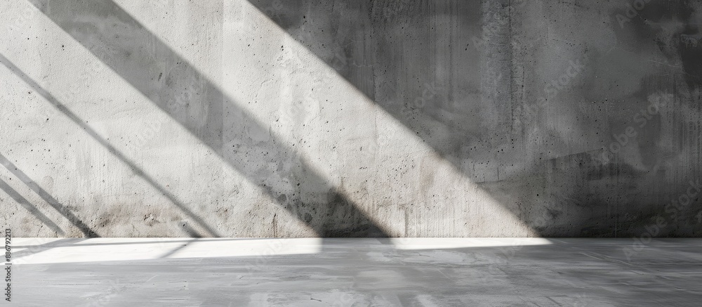 Poster utilize concrete wall and floor with light and shadow backgrounds for product display, presentations