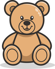 Obraz premium Cute Cartoon Teddy Bear Illustration