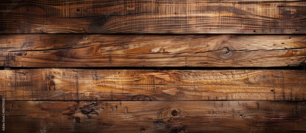 Poster wooden plank background with ample copy space image.