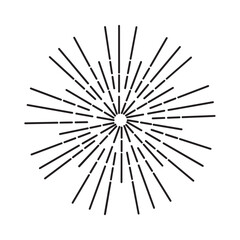 Obraz premium Vintage Sunburst Shapes. Vector Illustration