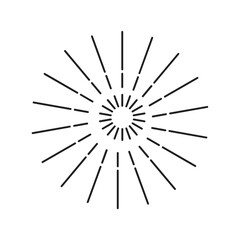 Obraz premium Vintage Sunburst Shapes. Vector Illustration