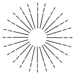 Obraz premium Vintage Sunburst Shapes. Vector Illustration