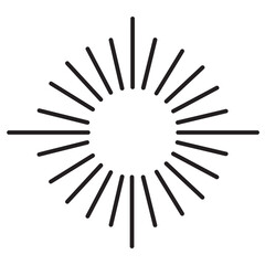 Obraz premium Vintage Sunburst Shapes. Vector Illustration