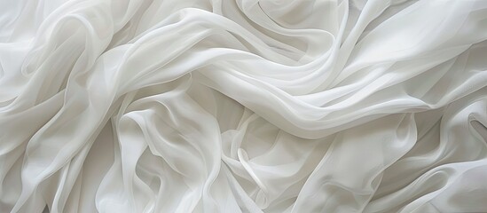 Obraz premium White fabric texture ideal as a copy space image background.