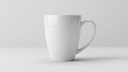 Cup mockup on white backdrop for design