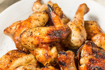 Homemade Barbecued Chicken Wings and Legs