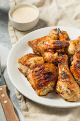 Homemade Barbecued Chicken Wings and Legs