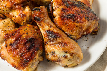 Homemade Barbecued Chicken Wings and Legs