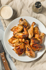 Homemade Barbecued Chicken Wings and Legs