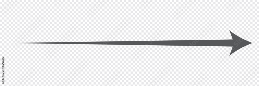 Poster long arrows icon set. vector set of trendy long arrows left and right in flat style. black arrows ve