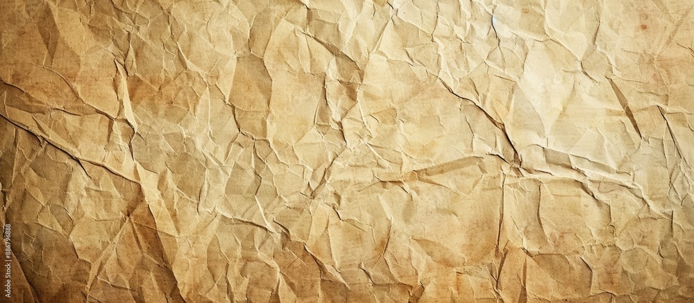 Poster High resolution image of a retro-style paper background in beige with excellent texture. Ideal for projects needing a vintage look, offering ample copy space.