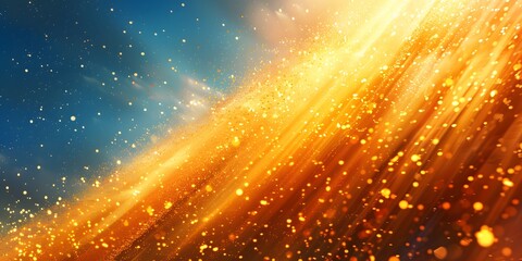 Obraz premium Golden Sparkle Rain Abstract Background