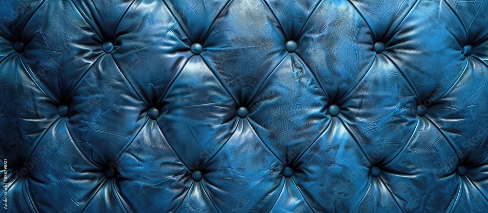 Aufkleber A timeless textured pattern of blue leather serves as the backdrop in this image with ample empty space for additional content.