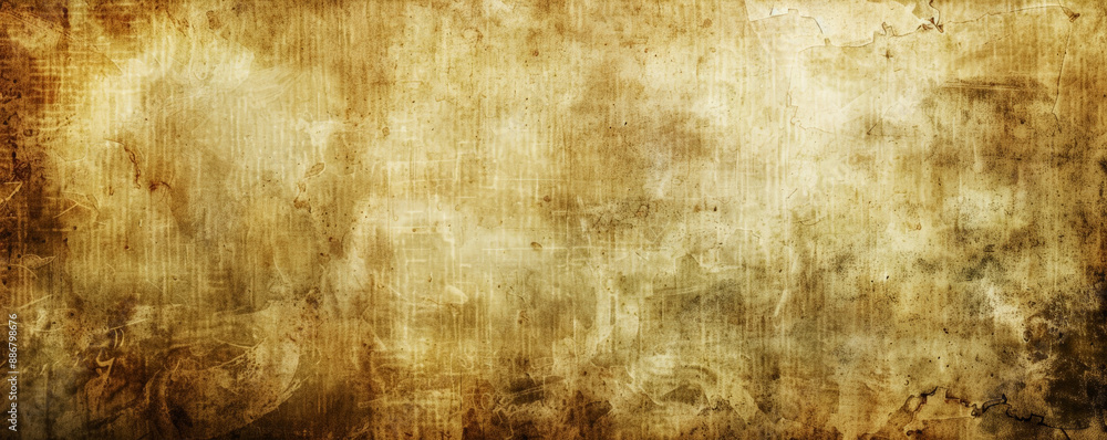 Wall mural A vintage grunge texture background with old paper and ink stains, worn edges, and creases, creating an antique and nostalgic feel.