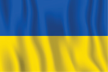 Realistic Ukraine national flag Perfect color, scale, and proportion.