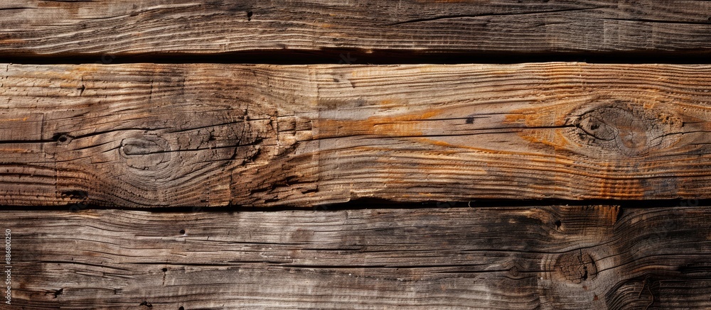 Poster aged wood exudes a rustic charm within a copy space image.