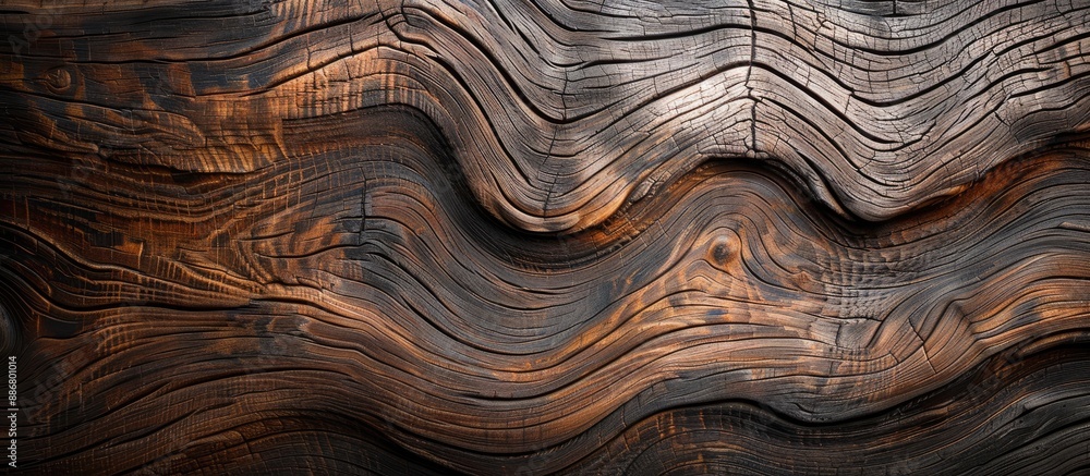 Poster creative wood background with an interesting tree surface texture, ideal for a copy space image.