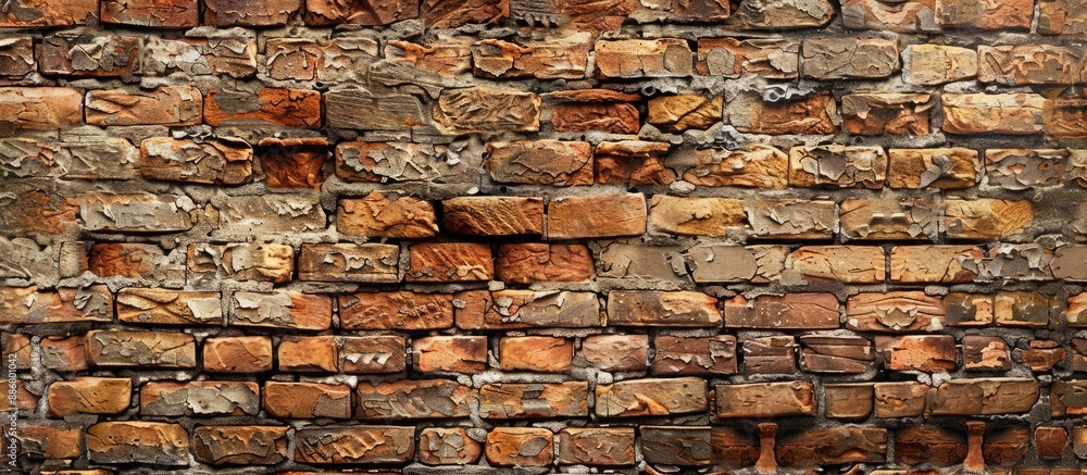 Poster an old rough brick wall offers a vibrant background with interesting texture perfect for a copy spac