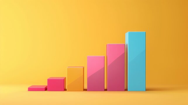 Simple Bar Graph Side View: Bold Color Palette for Clear Data Presentation