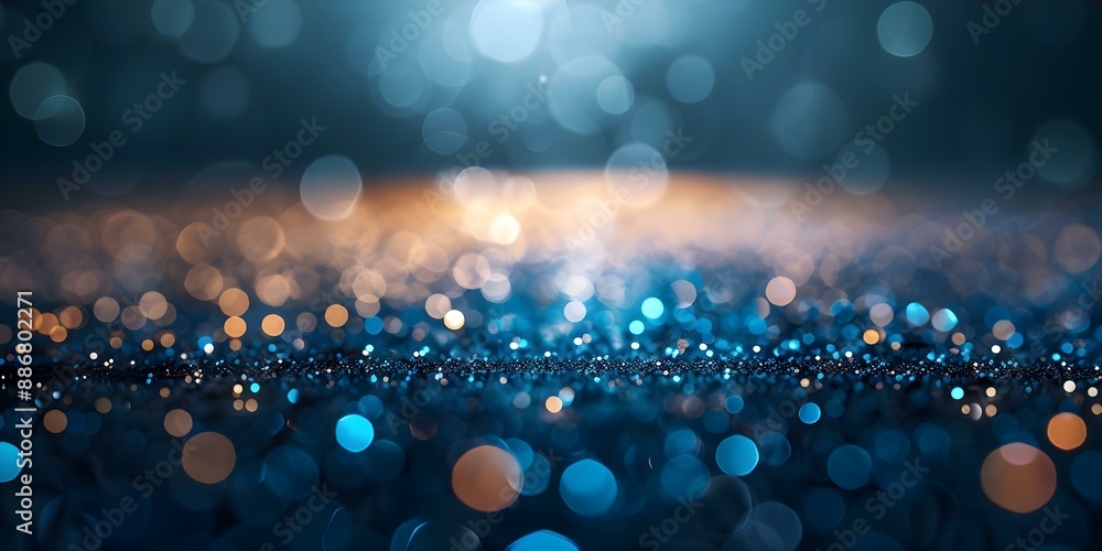 Poster subdued twinkling lights create a bokeh backdrop for cyber security concept. concept cyber security,