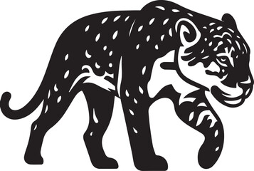 Fototapeta premium silhouettes of Jaguar vector illustration