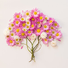 Obraz premium floral composition, bunch of flowers, isolated, copy space