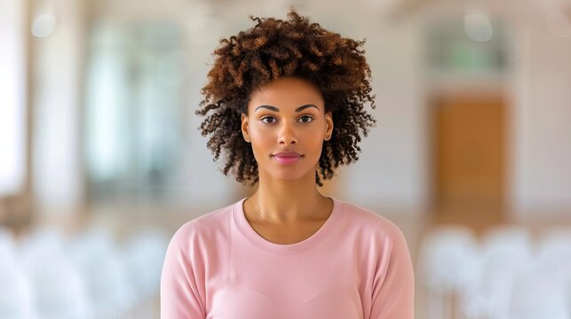 Fitness leader conducting a wellness workshop, inspiring healthy lifestyles, fitness and leadership