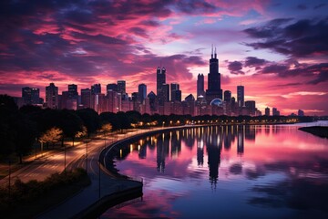 Obraz premium Sketch of the white 3D map on the reflective surface of the black mirror, generative IA