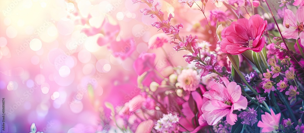 Poster Background with copy space image of flowers.