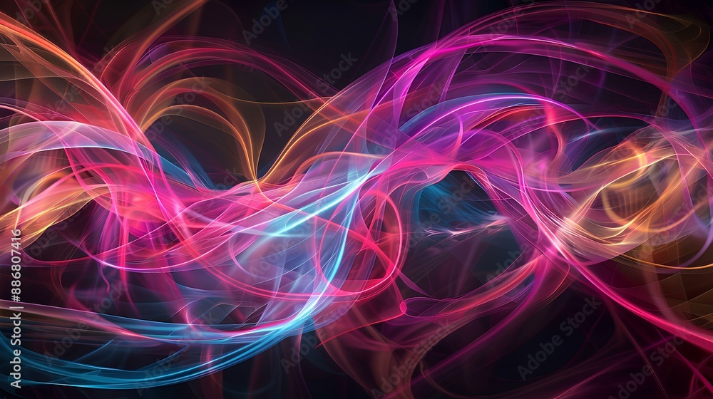 Wall mural abstract lines background with dynamic