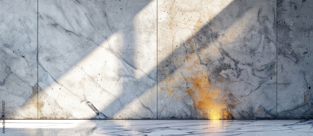 Poster abstract background with a choice between a concrete wall or marble wall, both having copy space ima
