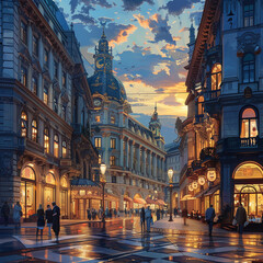 Fototapeta premium Tourist attractions in various countries