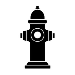 Fire Hydrant Icon Symbol. Vector Illustration Isolated on White Background.