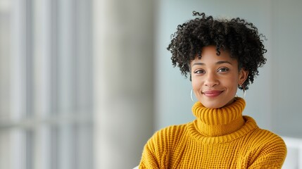 African teacher smiling while leading a class discussion in an interactive classroom representing educational enthusiasm and support Portrait, Realistic Photo, High resolution, Half-body picture,