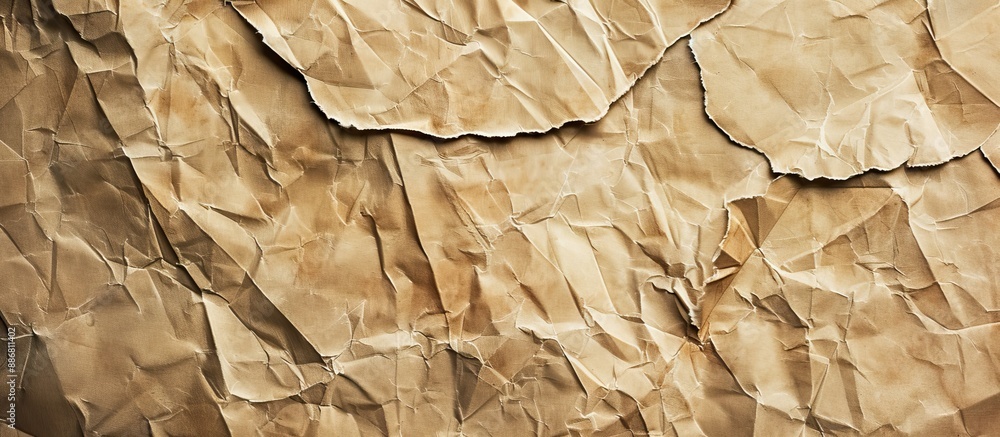 Poster wrinkled paper texture as a background with copy space image.